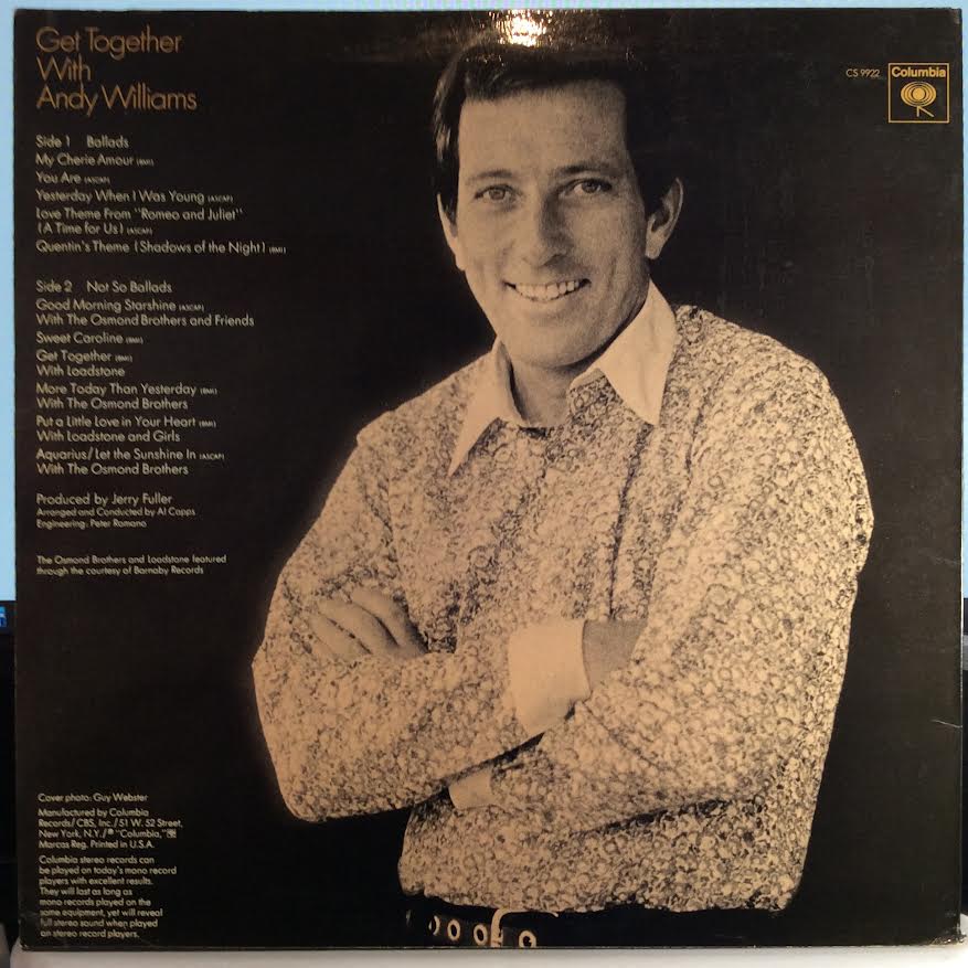 Andy Williams - Get Together With Andy Williams (VINYL) | Near Mint (NM) Near Mint (NM)--