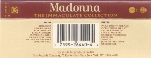 Madonna - The Immaculate Collection *CASSETTE* | Near Mint (NM) Near Mint (NM)-