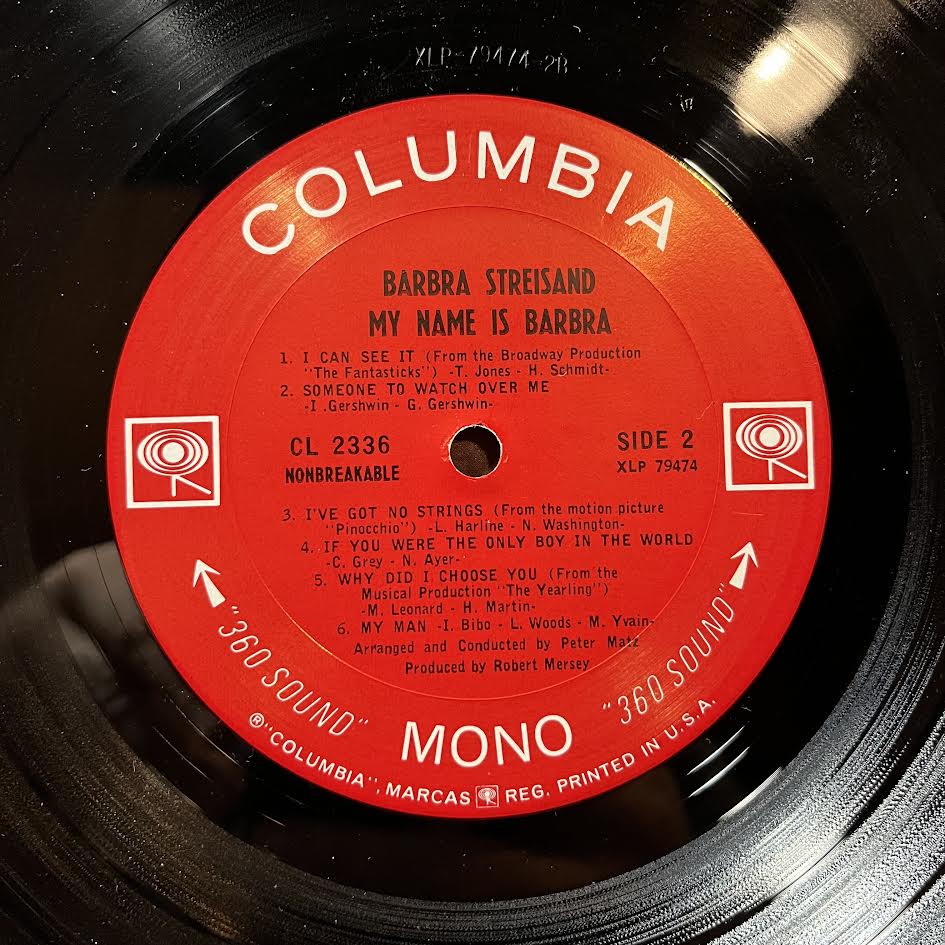 Barbra Streisand - My Name Is Barbra (VINYL) | Near Mint (NM) Near Mint (NM)--