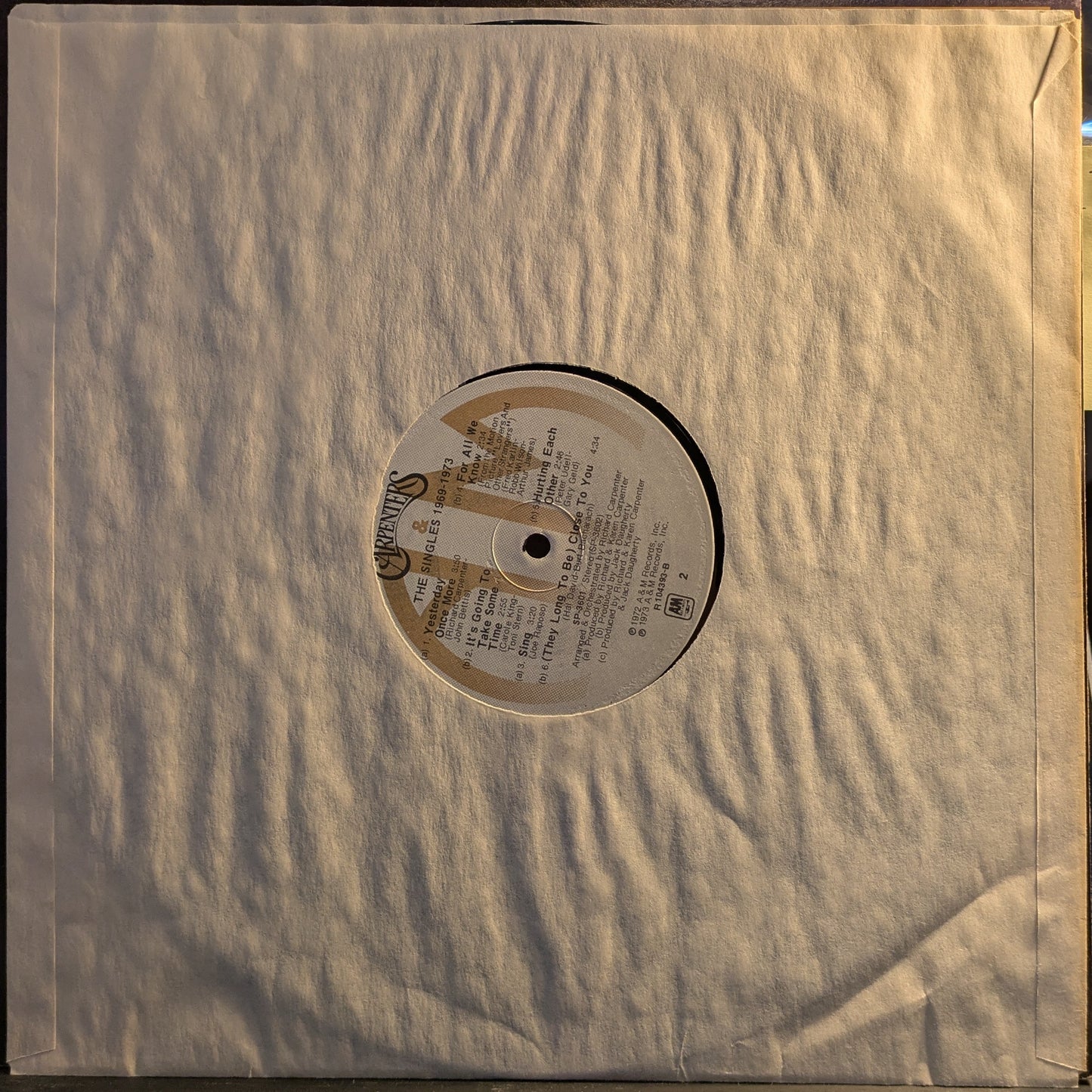 Carpenters - The Singles 1969-1973 (VINYL) | Near Mint (NM) Excellent (EX)-