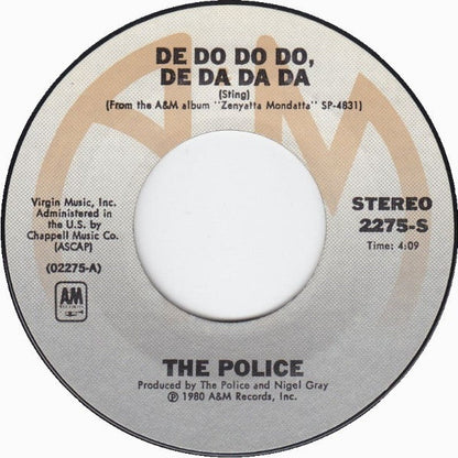 The Police - De Do Do Do, De Da Da Da (7" VINYL) | Near Mint (NM) Near Mint (NM)-