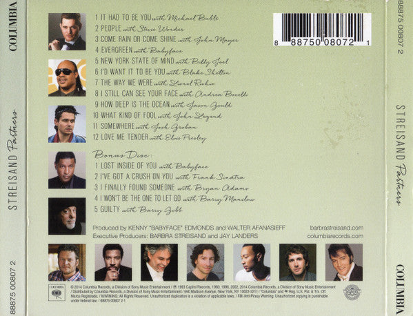 Barbra Streisand - Partners (2xCD) | Near Mint (NM) Near Mint (NM)--