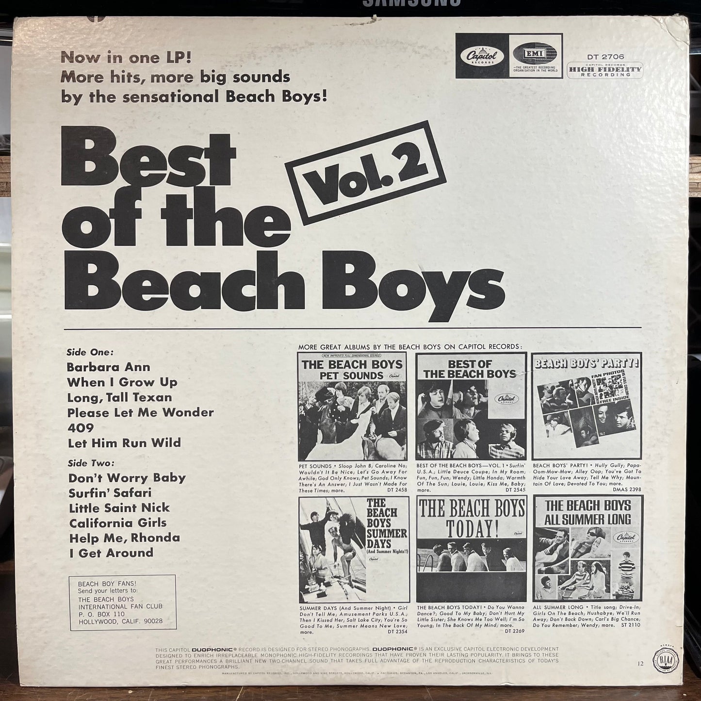 The Beach Boys - Best Of The Beach Boys, Vol. 2 (LP) | Near Mint (NM) Excellent (EX)-