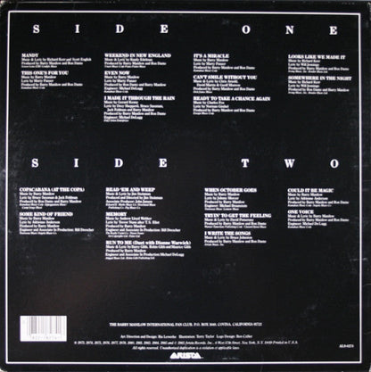 Barry Manilow - The Manilow Collection Twenty Classic Hits (VINYL) | Near Mint (NM) Near Mint (NM)-
