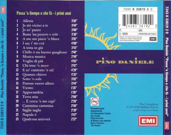 Pino Daniele - Passa 'O Tiempo E Che Fà - I Primi Anni (CD) | Near Mint (NM or M-)--