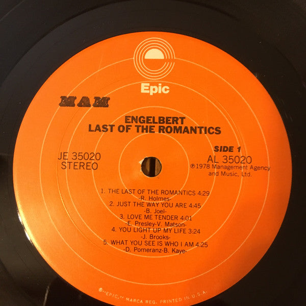 Engelbert Humperdinck - Last Of The Romantics | Near Mint (NM) Near Mint (NM)-