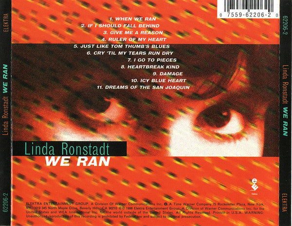 Linda Ronstadt - We Ran (CD) | Near Mint (NM) Near Mint (NM)-