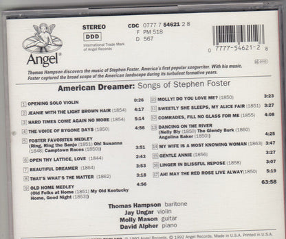 Stephen Foster - American Dreamer: Songs of Stephen Foster (CD) | Near Mint (NM) Near Mint (NM)--
