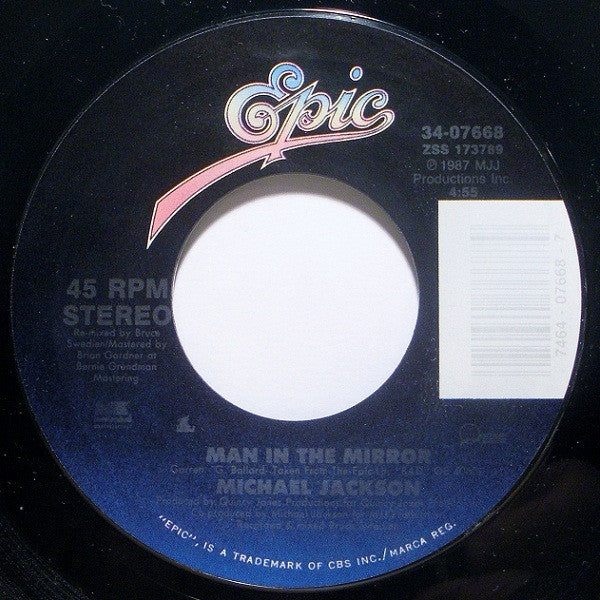 Man In The Mirror (7") | Near Mint (NM) Near Mint (NM)--