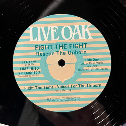 Various - Fight The Fight (Rescue The Unborn)(VINYL LP LIVE OAK SPCN 7-01-600435-X 1985) | USED Near Mint (NM or M-) Excellent+ (EX+)--