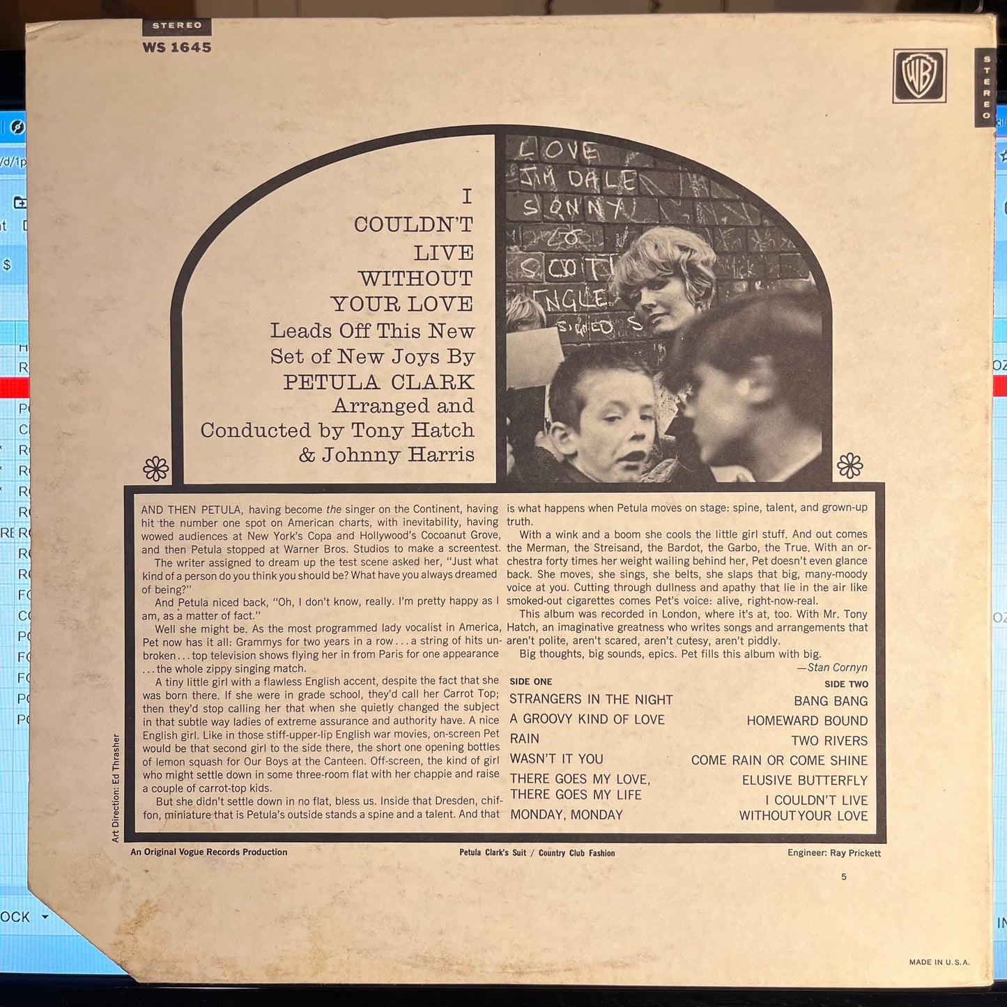 Petula Clark - I Couldn't Live Without Your Love *STEREO-REPRESS* | Near Mint (NM) Excellent (EX)--