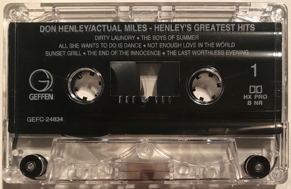Don Henley - Actual Miles (Henley's Greatest Hits) *CASSETTE* | Near Mint (NM) Near Mint (NM)-