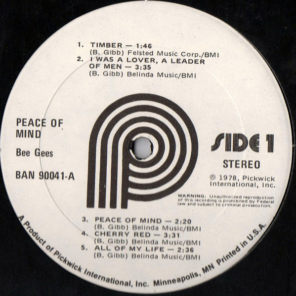 Bee Gees - Peace Of Mind | Near Mint (NM) Excellent (EX)-