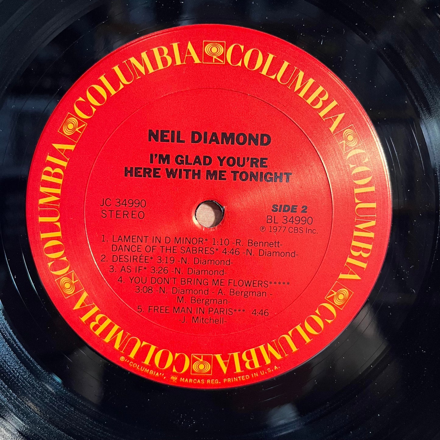 Neil Diamond - I'm Glad You're Here With Me Tonight *TERRE HAUTE* | Near Mint (NM) Near Mint (NM)-