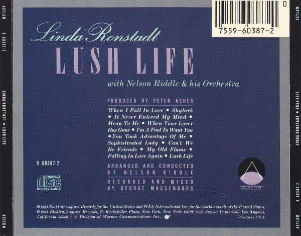 Linda Ronstadt - Lush Life (CD) | Near Mint (NM) Near Mint (NM)--