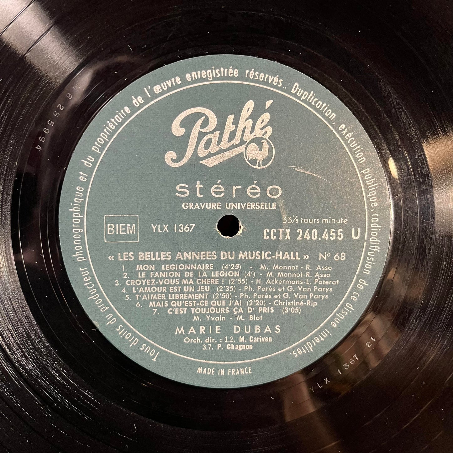 Marie Dubas - Les Belles Années Du Music-Hall N° 68 *FRANCE* | Near Mint (NM) Near Mint (NM)--