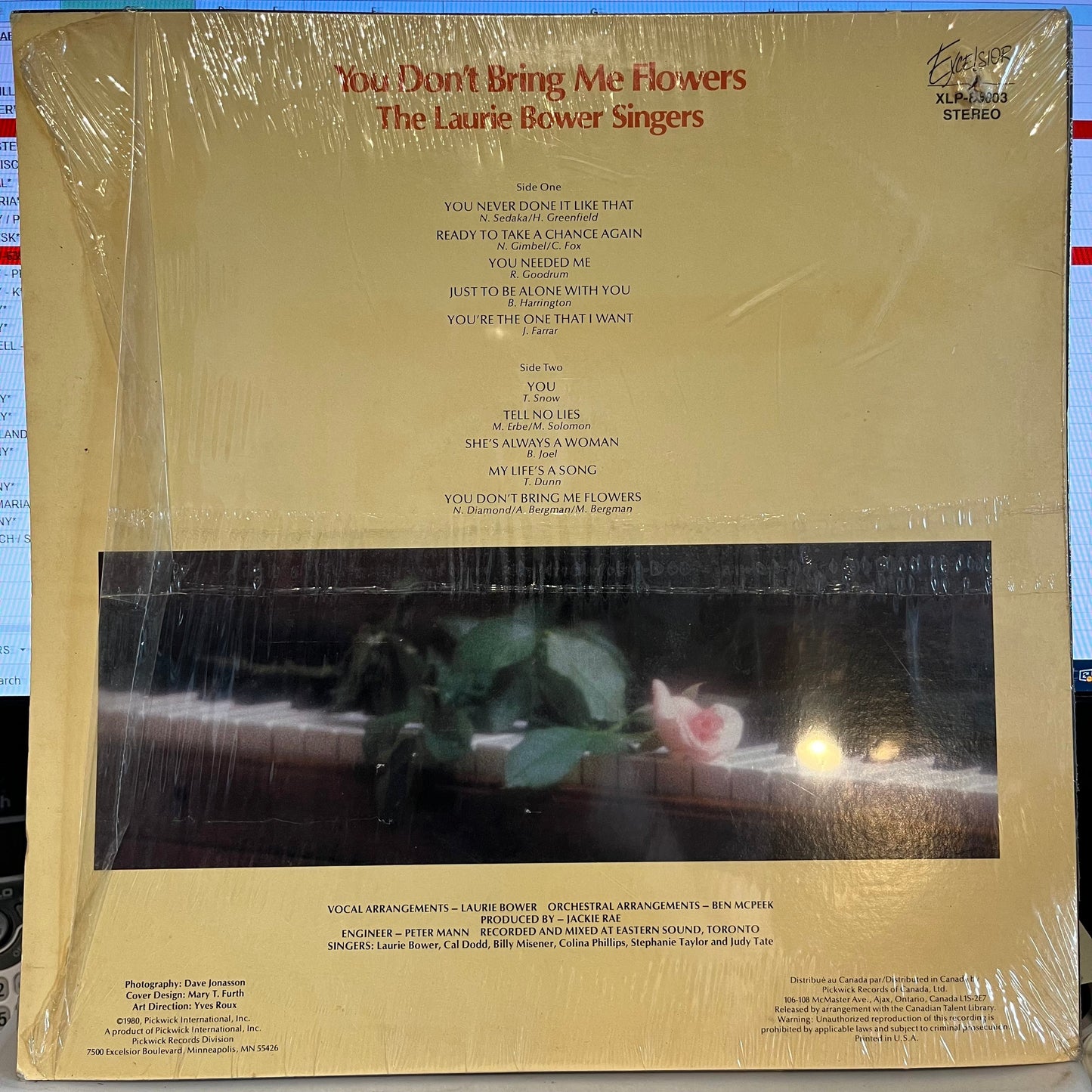 Laurie Bower Singers - You Don't Bring Me Flowers | Near Mint (NM) Excellent (EX)--