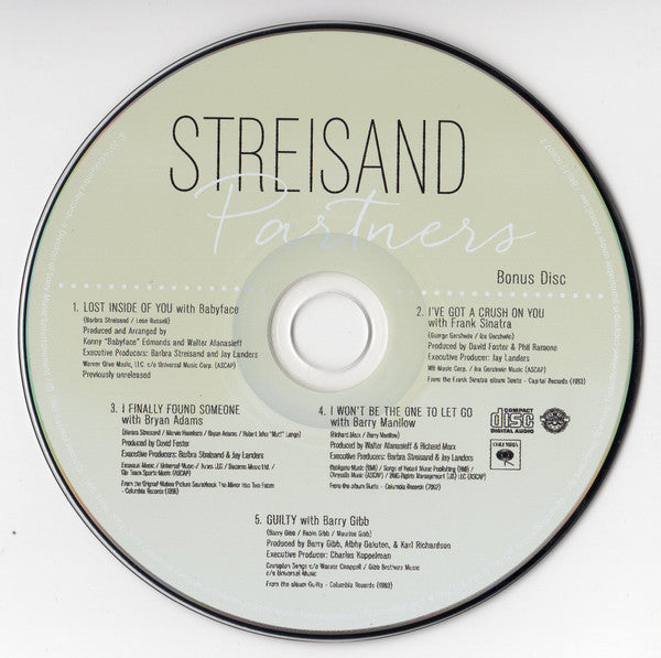 Barbra Streisand - Partners (2xCD) | Near Mint (NM) Near Mint (NM)--