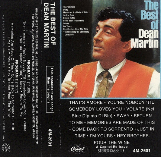 Dean Martin - The Best Of *CASSETTE* | Near Mint (NM) Near Mint (NM)--
