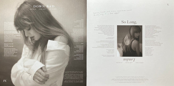 Taylor Swift - The Tortured Poets Department (2X LP) *Phantom Clear* | Near Mint (NM) Near Mint (NM)-