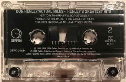 Don Henley - Actual Miles (Henley's Greatest Hits) *CASSETTE* | Near Mint (NM) Near Mint (NM)-