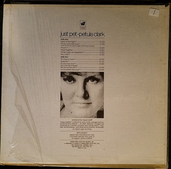 Petula Clark - Just Pet *STEREO-POSTER* | Near Mint (NM) Excellent (EX)--