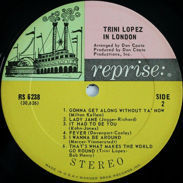 Trini Lopez - Trini Lopez In London | Very Good Plus (VG+) Very Good (VG)--