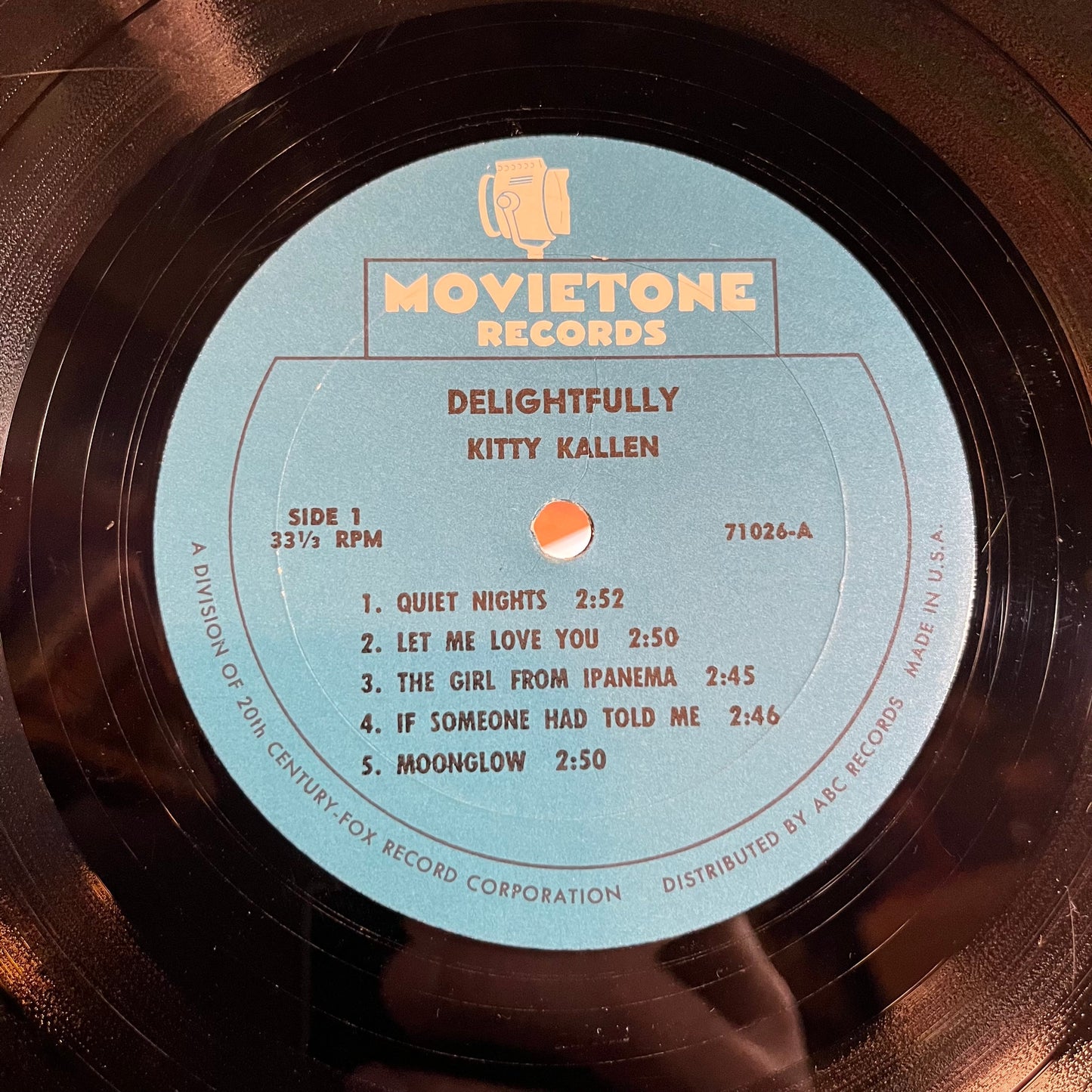 Kitty Kallen - Delightfully Kitty Kallen (VINYL) | Very Good Plus (VG+) Very Good Plus Plus (VG++)--