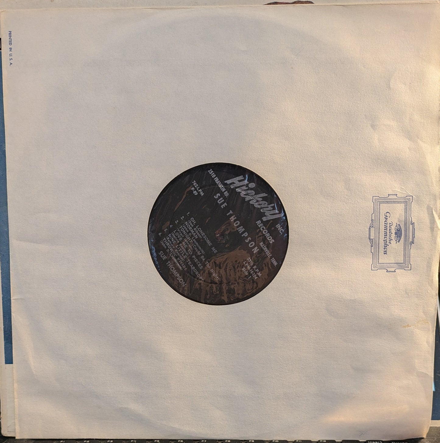 Sue Thompson - Meet Sue Thompson | Very Good Plus (VG+) Excellent (EX)--