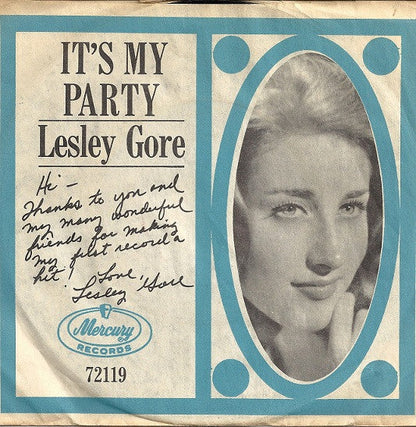 Lesley Gore - It's My Party (7" VINYL) | Very Good Plus (VG+) Near Mint (NM)--