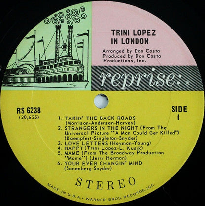 Trini Lopez - Trini Lopez In London | Very Good Plus (VG+) Very Good (VG)--