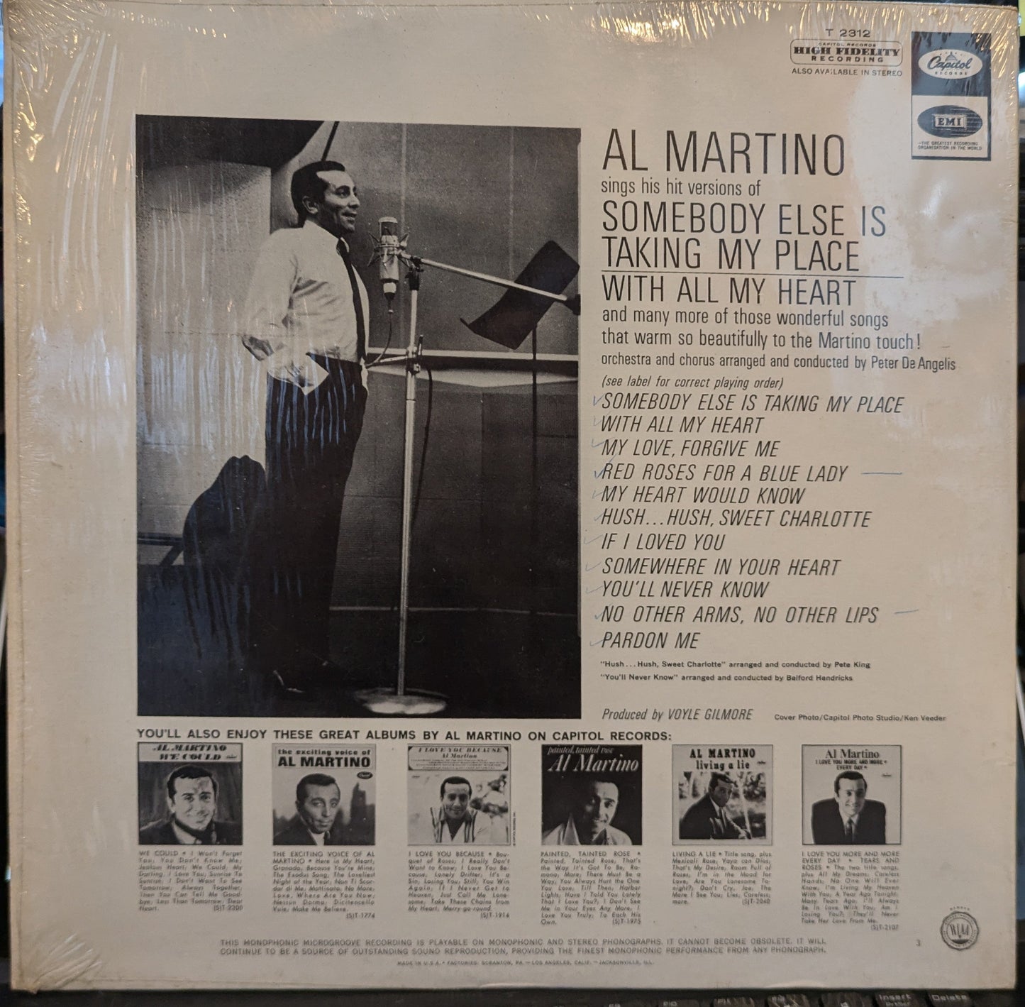 Al Martino - Somebody Else Is Taking My Place *SHRINK* | Very Good (VG) Near Mint (NM)--