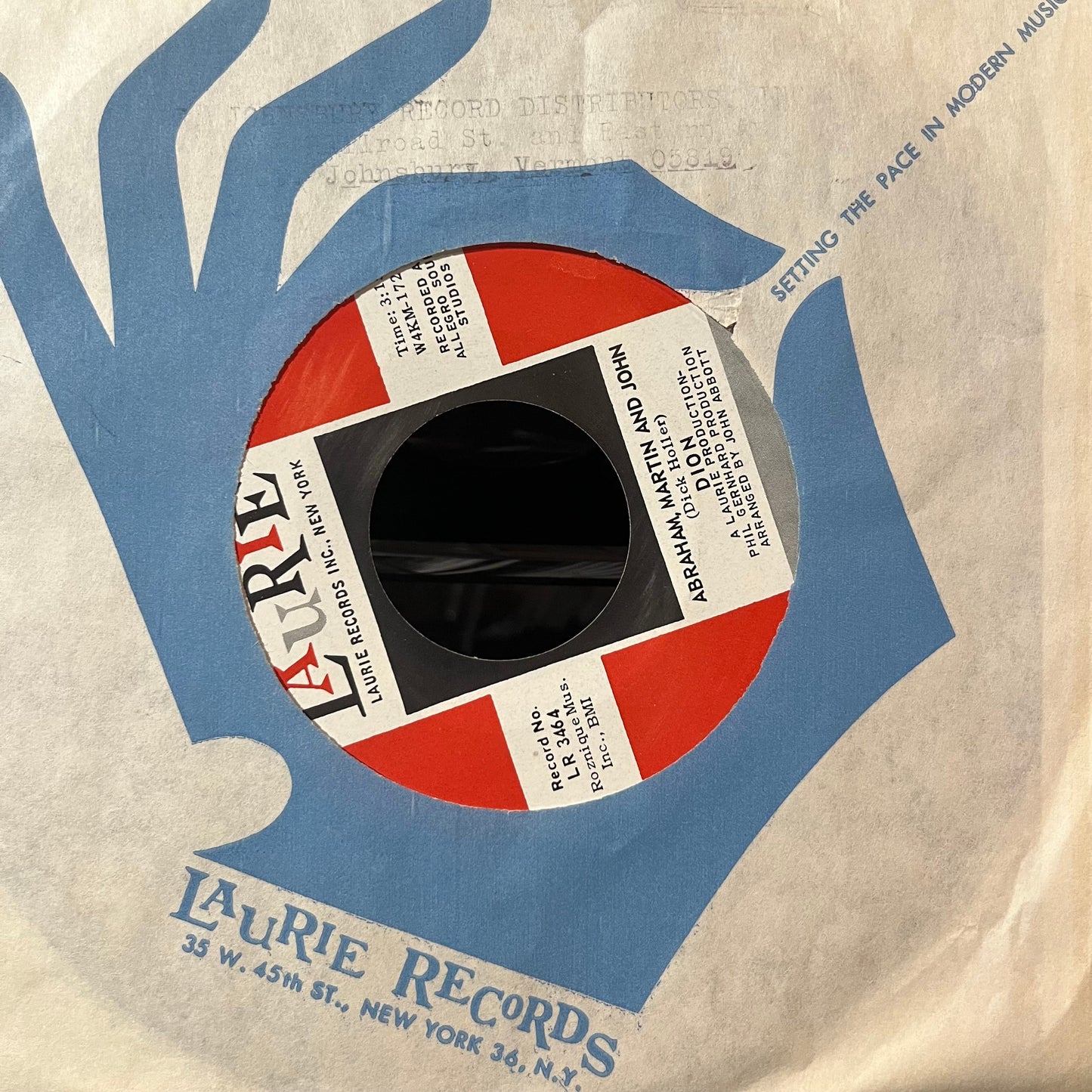 Dion - Abraham, Martin And John / Daddy Rollin' (VINYL 7") | Near Mint (NM or M-) Near Mint (NM)-