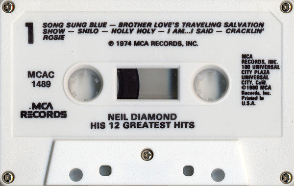His 12 Greatest Hits (CASSETTE) | Mint (M) Mint (M)-
