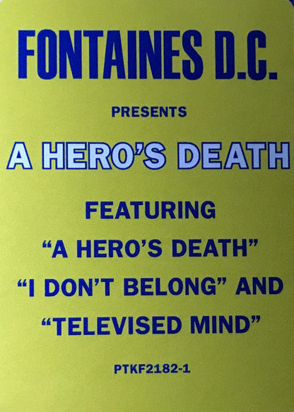 Fontaines D.C. - A Hero's Death (VINYL) | Mint (M) Mint (M)-
