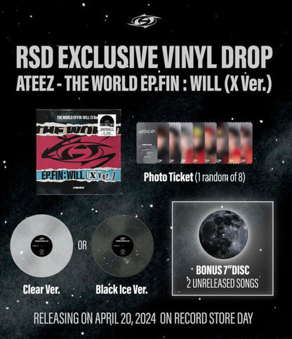 Ateez (2) - The World Ep.Fin : Will (X Ver.) (RSD VINYL) | Mint (M) Mint (M)-