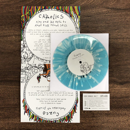 Cuzco / Catholics Split (7" VINYL) *TRANSPARENT BLUE WITH WHITE SPLATTER* | Mint (M) Mint (M)-