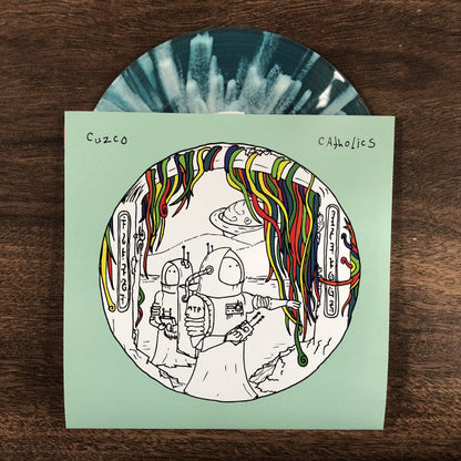 Cuzco / Catholics Split (7" VINYL) *TRANSPARENT BLUE WITH WHITE SPLATTER* | Mint (M) Mint (M)-