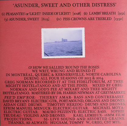 Godspeed You Black Emperor! Asunder, Sweet And Other Distress LP Mint (M) Mint (M)-