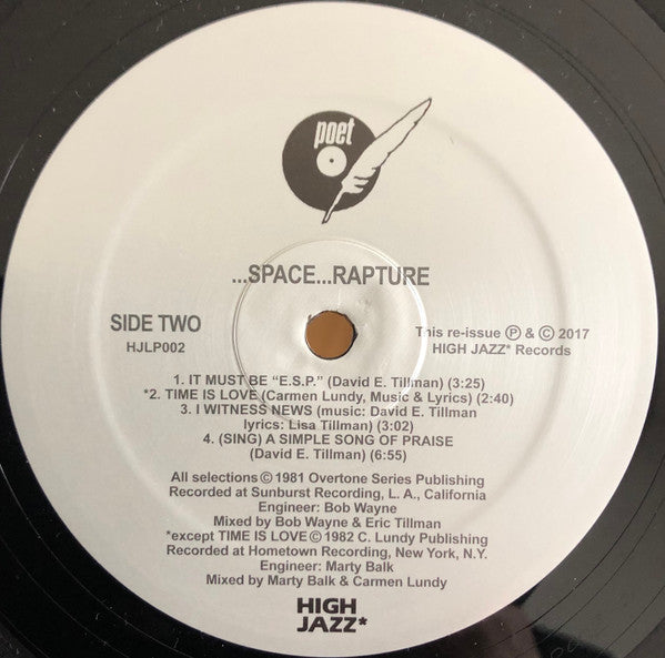 Potter And Tillman - ...Space...Rapture | Mint (M) Mint (M)-