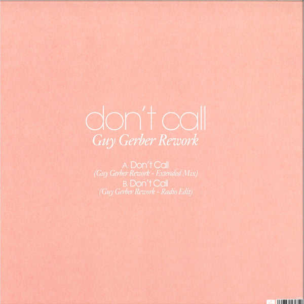 Don't Call (Guy Gerber Rework) | Mint (M) Near Mint (NM)-