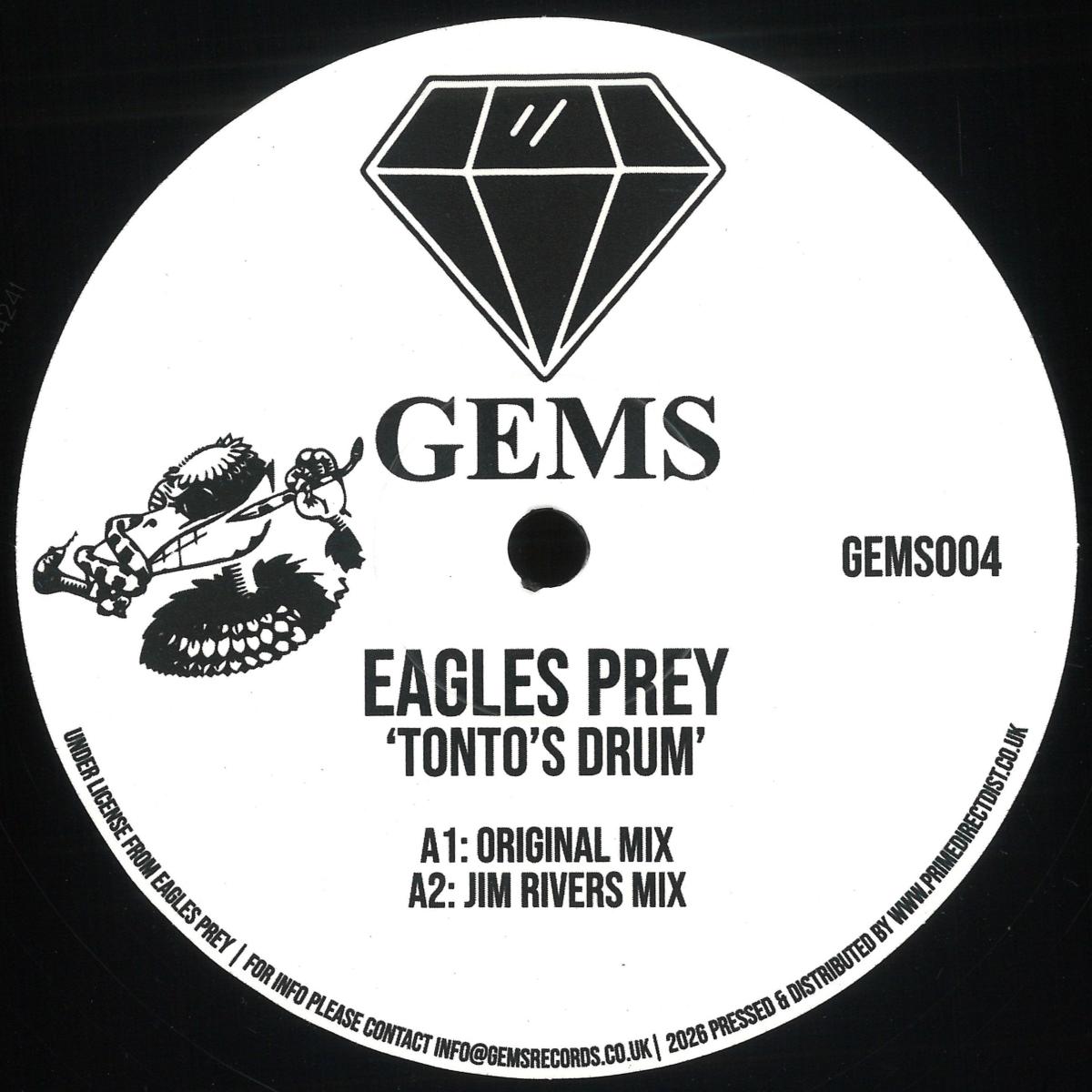 Eagles Prey - Tonto’s Drum (VINYL 12" GEMS GEMS004) | NEW Mint (M) Mint (M)-