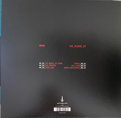 Mrak - The Pledge EP (TRANSLUCENT RED VINYL) | Mint (M) Mint (M)-