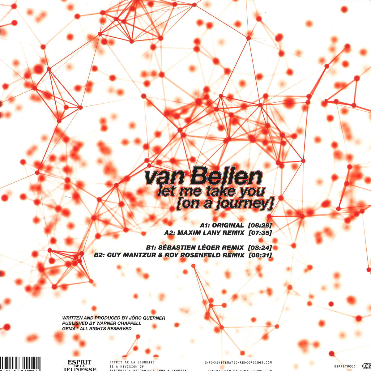 Van Bellen - Let Me Take You On A Journey (RED VINYL 12" Esprit de la Jeunesse ESPRIT0006 2026) | NEW Mint (M) Mint (M)-