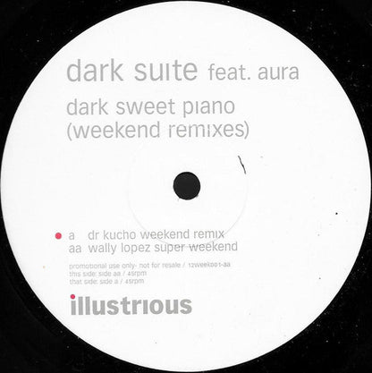 Dark Suite - Dark Sweet Piano (Weekend Remixes) (VINYL) | Excellent (EX) Very Good Plus (VG+)--