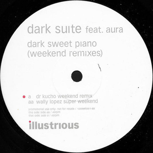 Dark Suite - Dark Sweet Piano (Weekend Remixes) (VINYL) | Excellent (EX) Very Good Plus (VG+)--