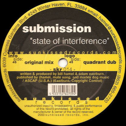 Submission (6) - State Of Interference (12" VINYL) | Excellent (EX) Excellent (EX)--