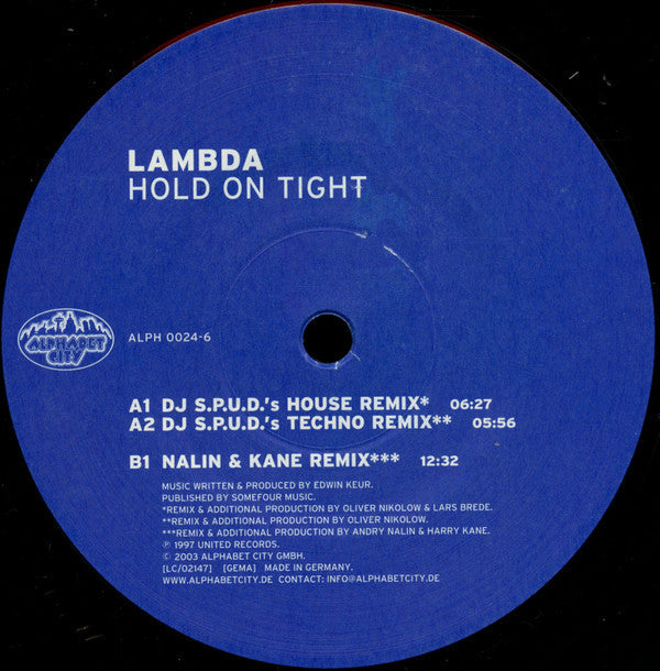 Lambda - Hold On Tight | Near Mint (NM) Very Good Plus (VG+)-