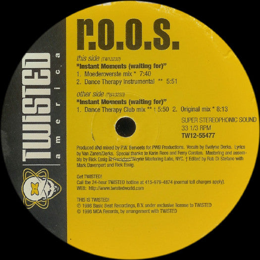 R.O.O.S. - Instant Moments (Waiting For) | Near Mint (NM) Excellent (EX)-