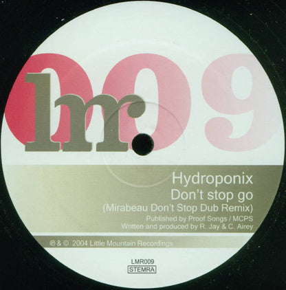 Hydroponix - Don't Stop Go (Mirabeau Remixes) | Near Mint (NM) Near Mint (NM)-